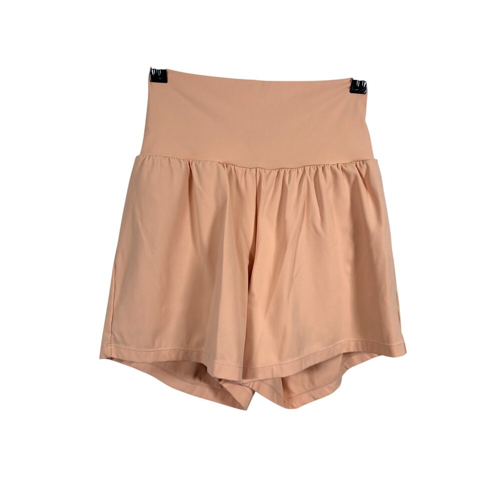 Halara Shorts XS Long Peach Pink High Waist 2-in-1 SoftlyZero Airy Cool Touch